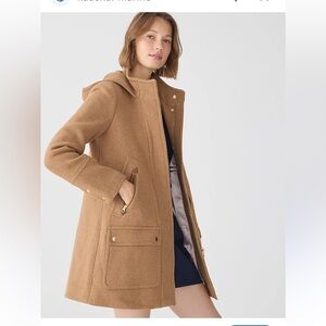 J.Crew Chateau Parka Italian Stadium Cloth Wool Coat in Heather Acorn